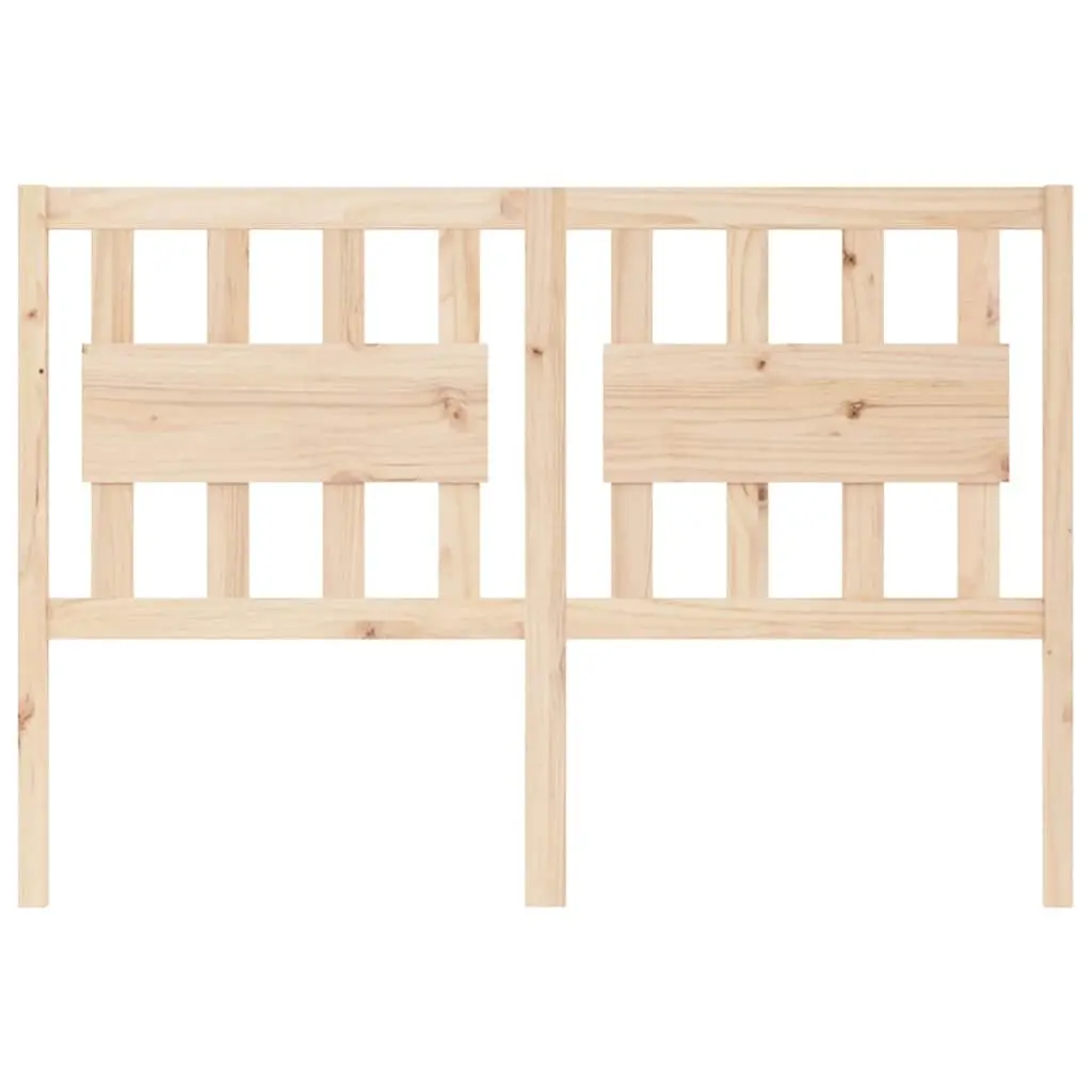 Solid Pine Wooden Bed Headboard 140.5 cm Brown