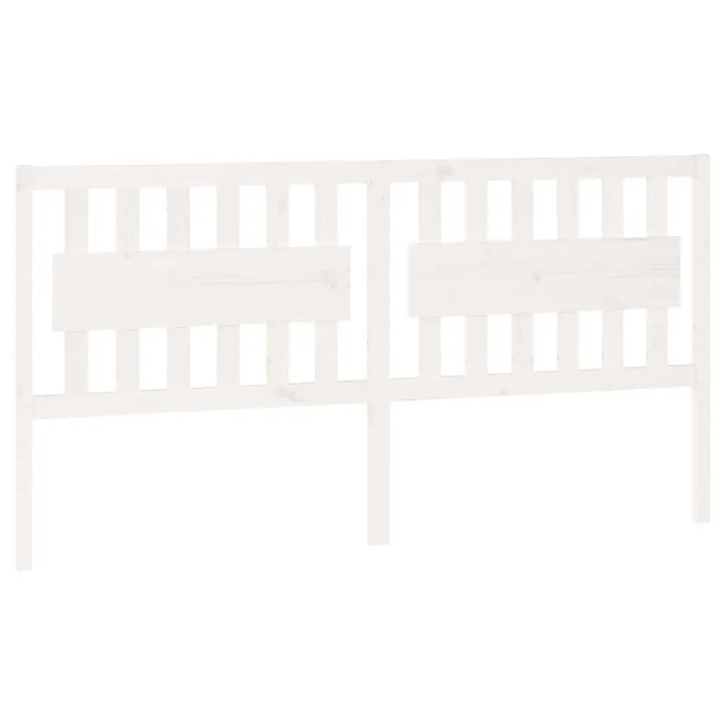 Solid Pine Wood Bed Headboard in White 185.5 cm