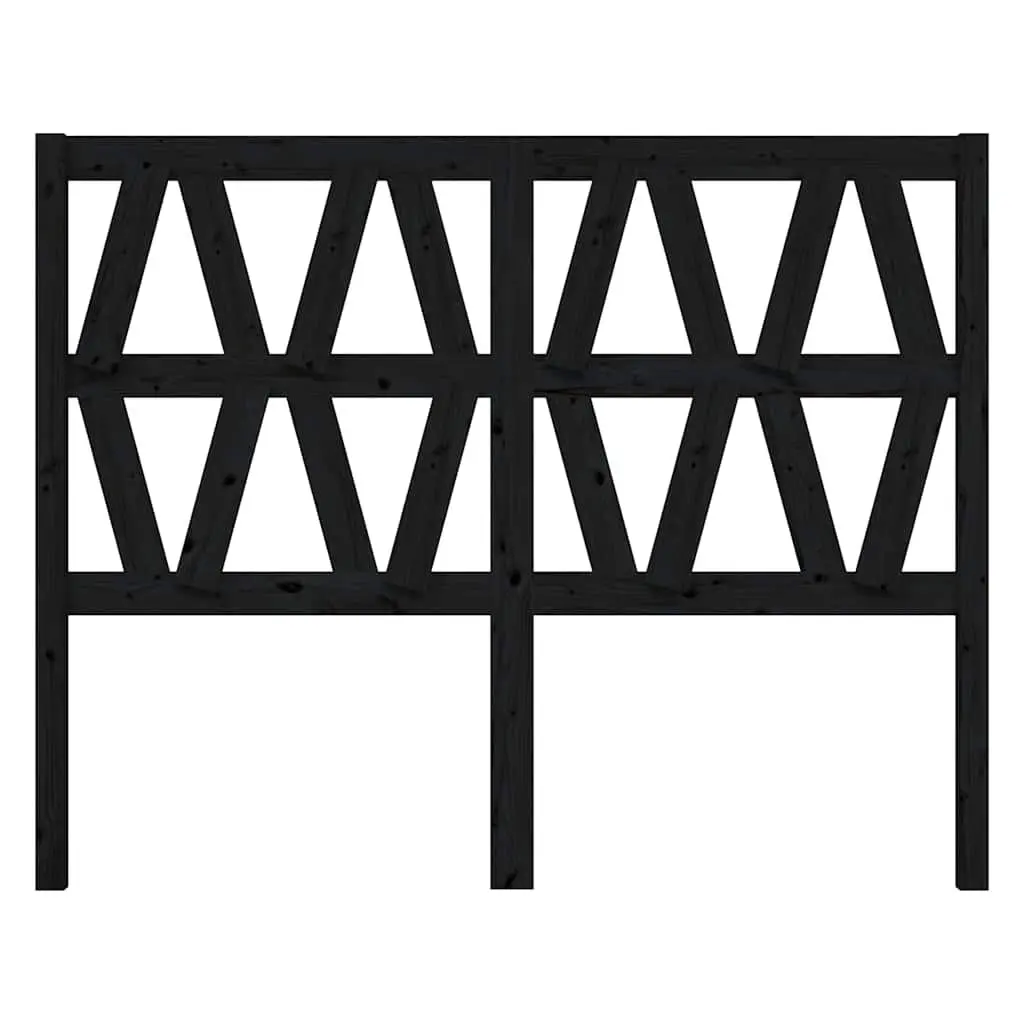Black 156cm Wooden Slatted Bed Headboard