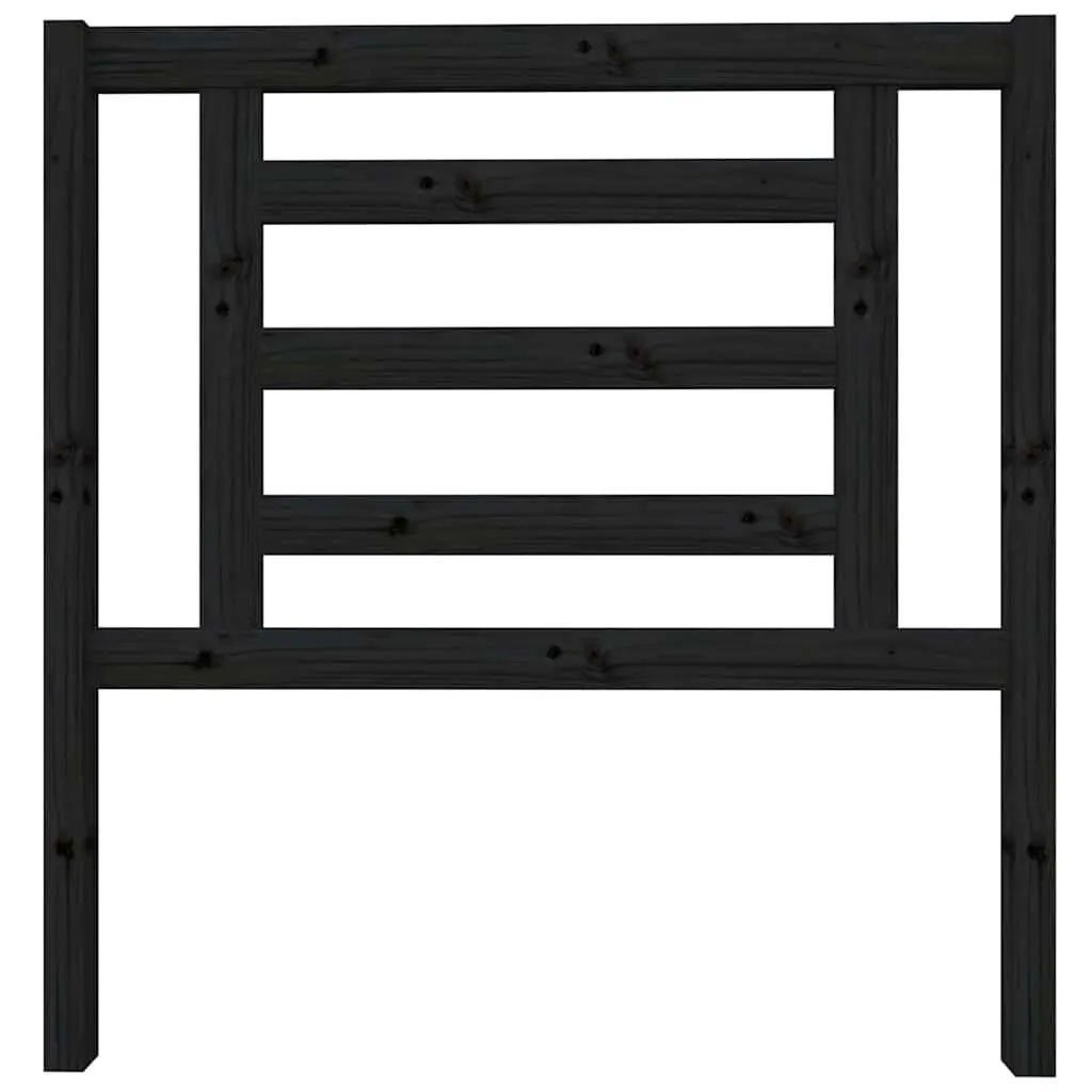 Solid Wood Black Headboard 96 cm for Modern Beds