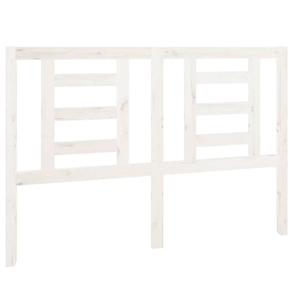 Solid Pine Wood Bed Headboard in White