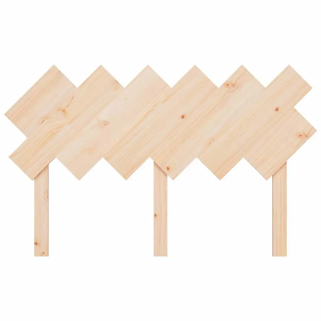 Solid Pine Wood Bed Headboard 132 cm Brown