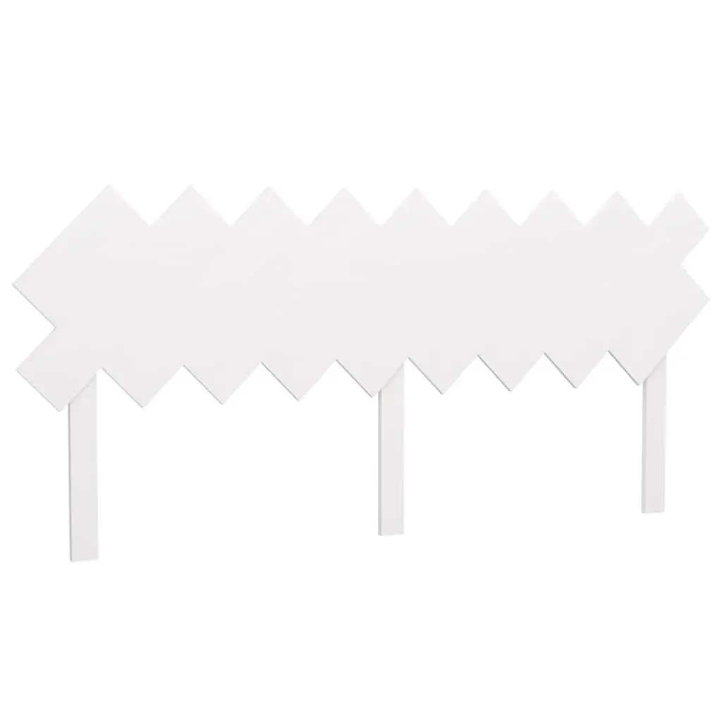White Solid Pine Wood Bed Headboard 178cm Rustic Style