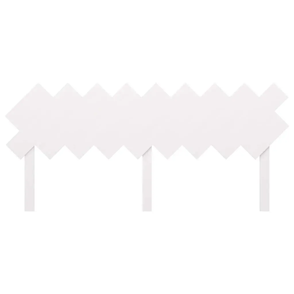 White Solid Pine Wood Bed Headboard 178cm Rustic Style
