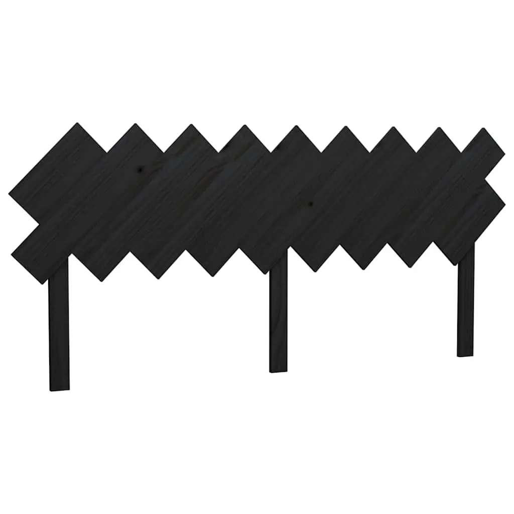 Black Solid Pine Bed Headboard 178 cm for Modern Bedrooms