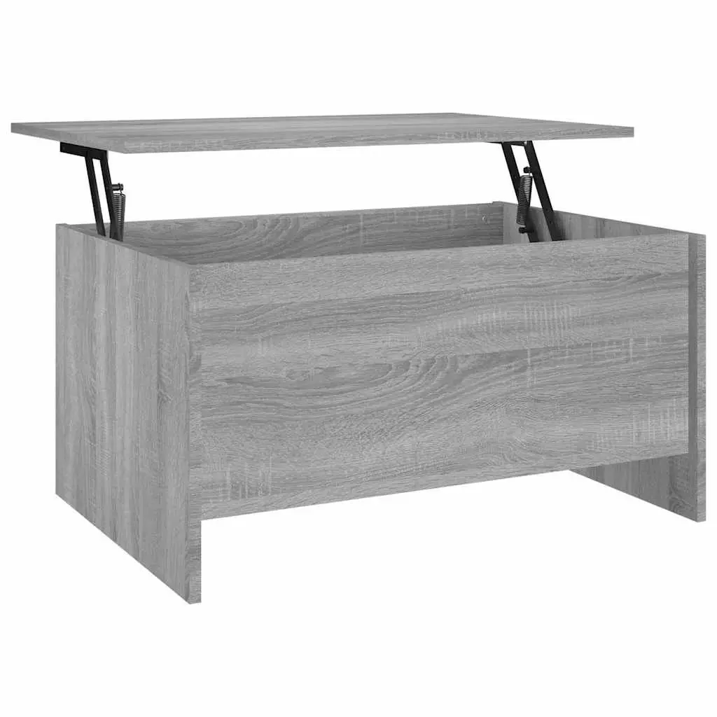 Coffee Table Engineered Wood 80 x 55.5 x 41.5 cm Grey