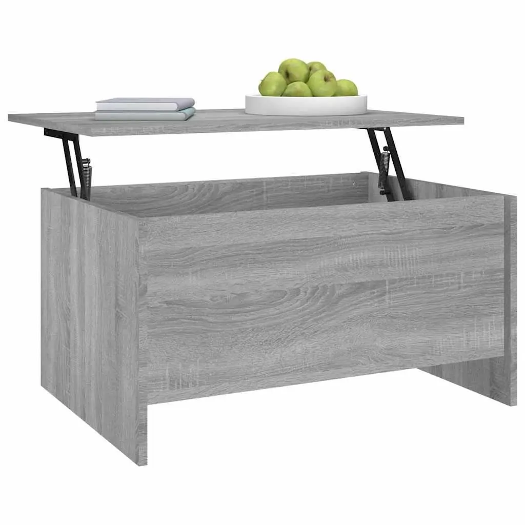 Coffee Table Engineered Wood 80 x 55.5 x 41.5 cm Grey