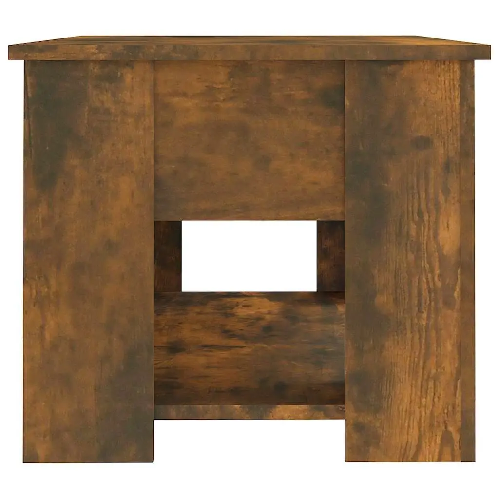 Brown Engineered Wood Coffee Table with Lift-Top Storage