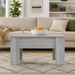 Elevated Grey Sonoma Coffee Table with Hidden Storage