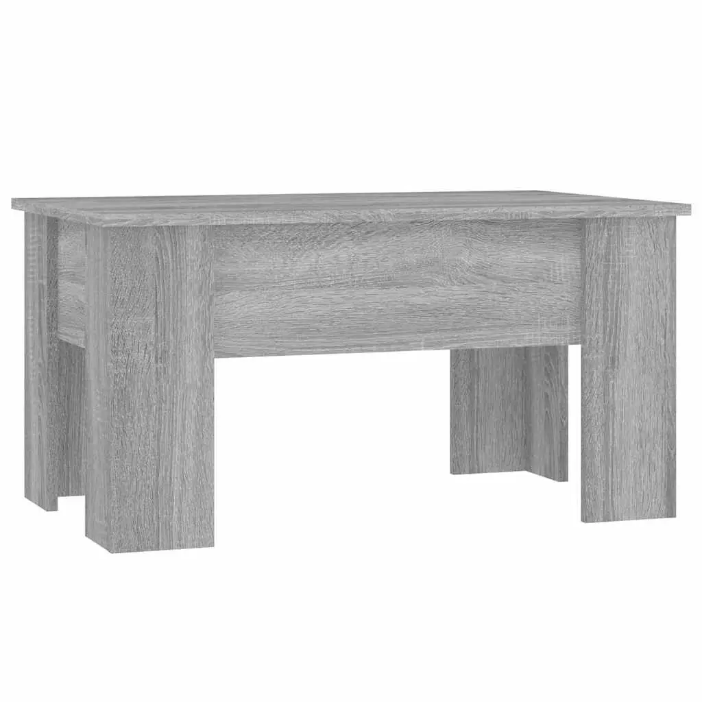 Coffee Table Lift-Top Grey Sonoma Storage Hidden Compartment Work Desk Furniture