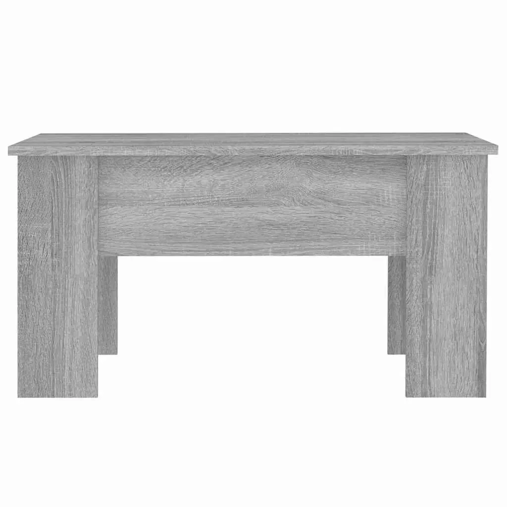 Coffee Table Lift-Top Grey Sonoma Storage Hidden Compartment Work Desk Furniture