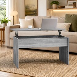 Lift Top Grey Coffee Table with Storage Compartment