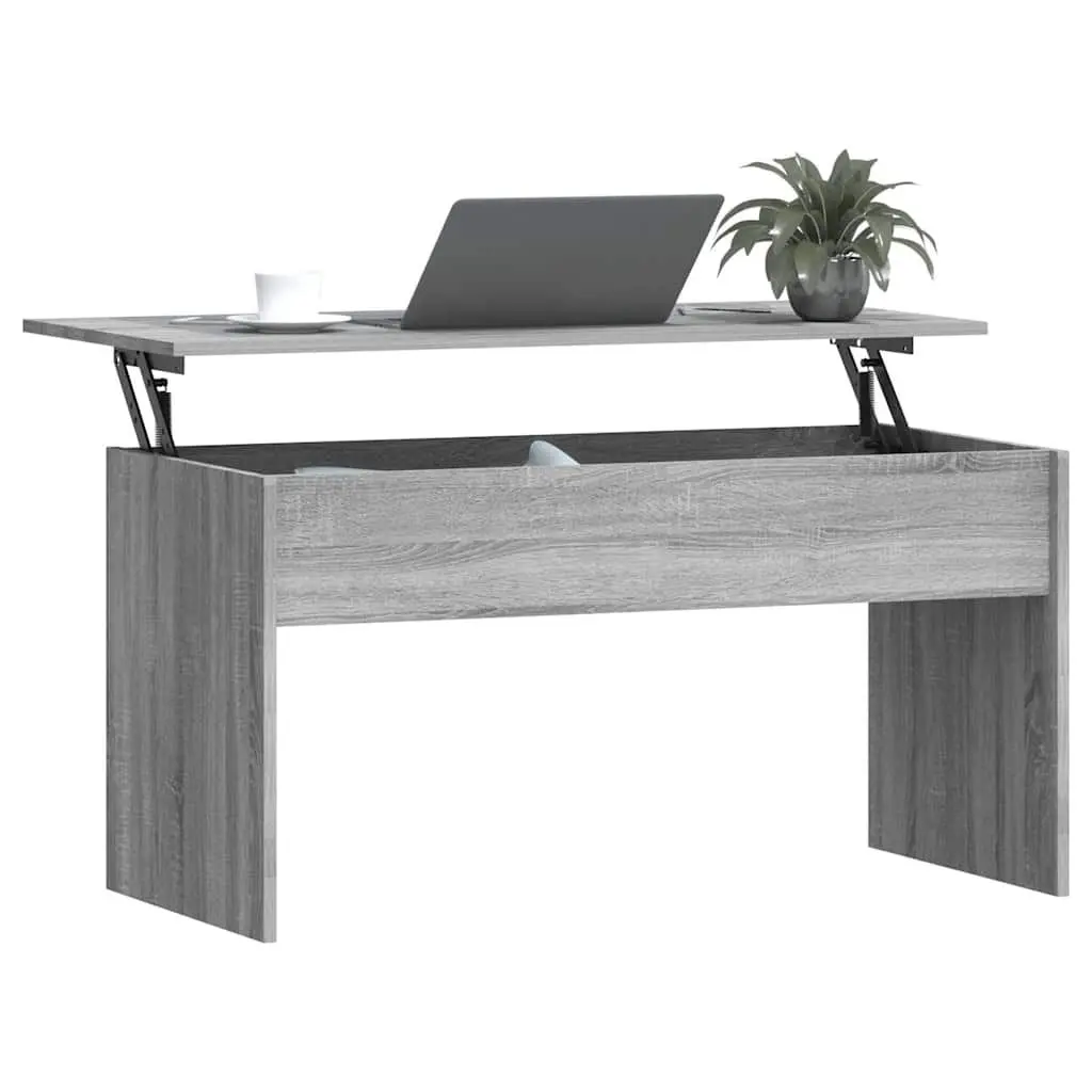 Lift Top Grey Coffee Table with Storage Compartment