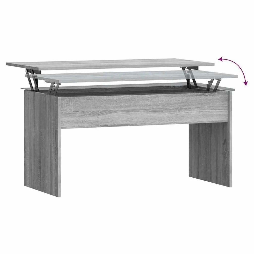 Lift Top Grey Coffee Table with Storage Compartment