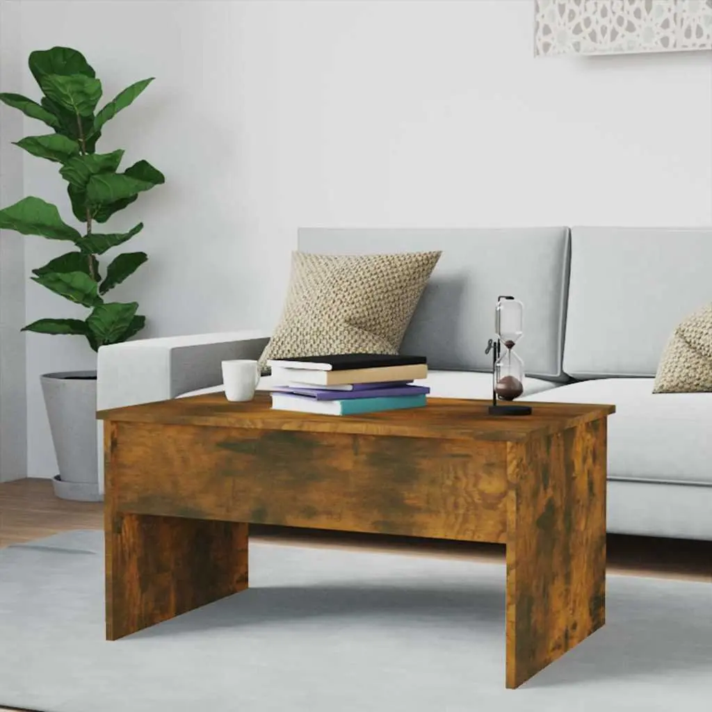 Smoked Oak Coffee Table with Lift Top Feature