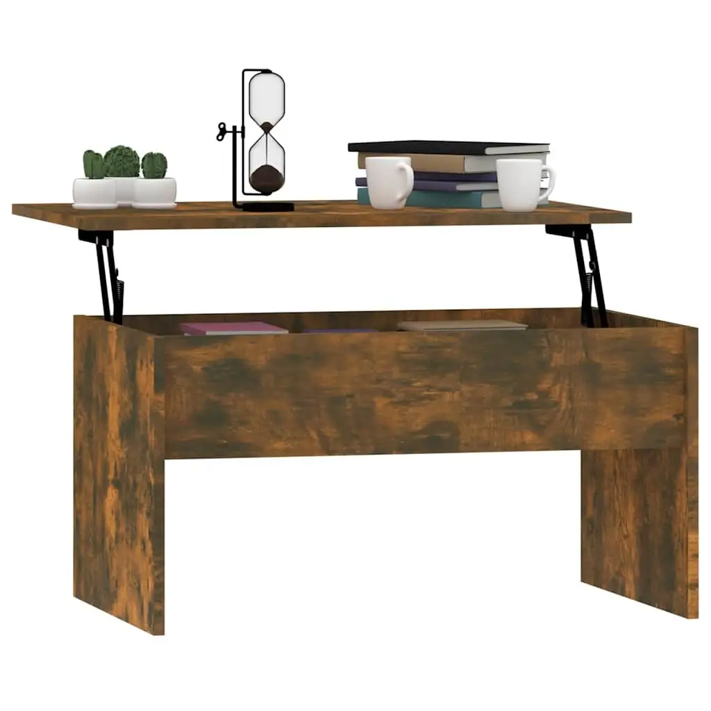 Smoked Oak Coffee Table with Lift Top Feature