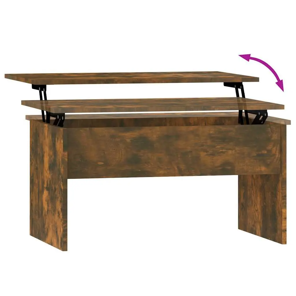 Smoked Oak Coffee Table with Lift Top Feature