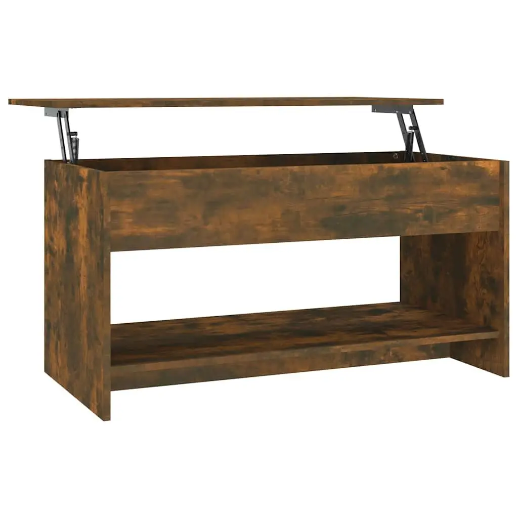 Lift-Top Coffee Table with Storage Brown