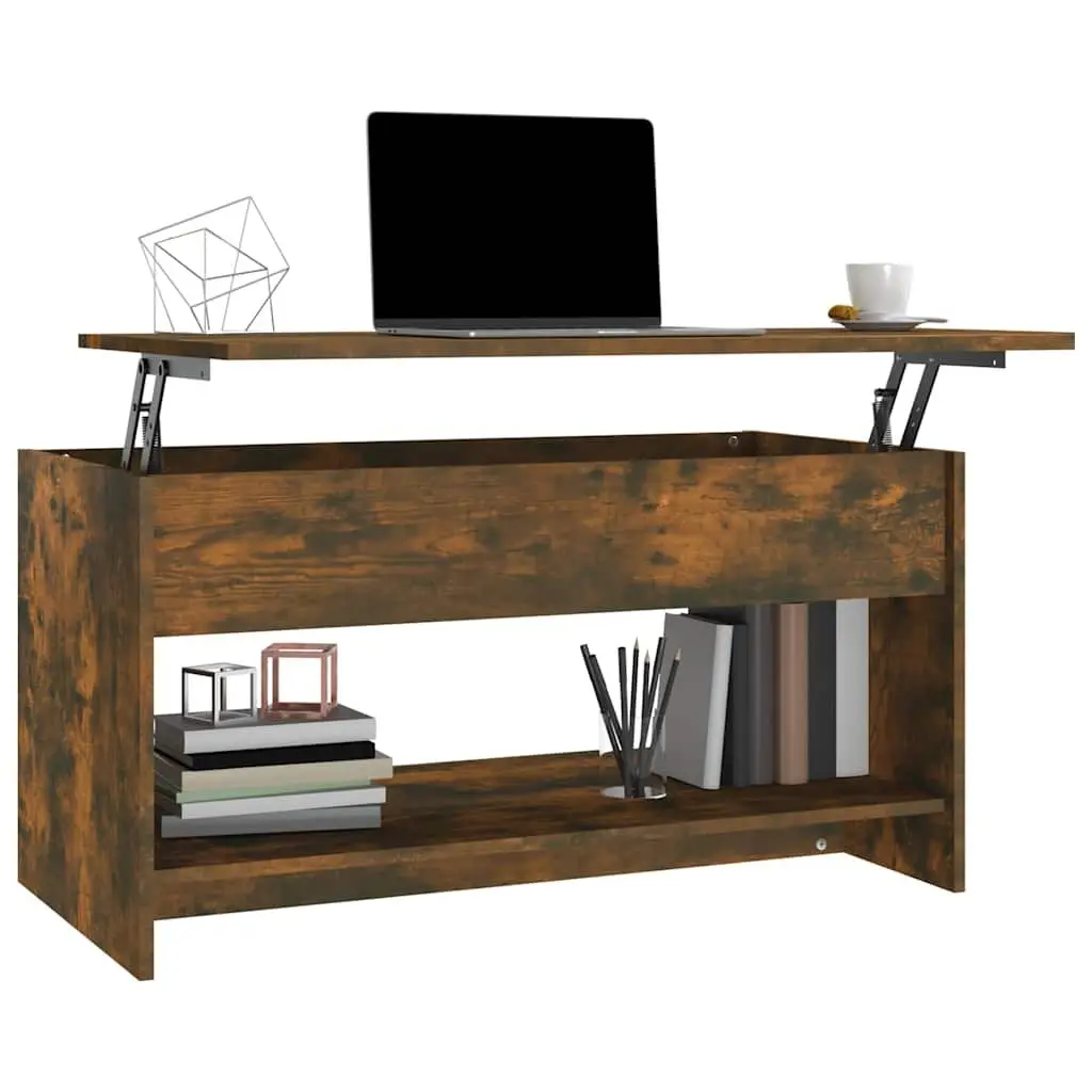 Lift-Top Coffee Table with Storage Brown