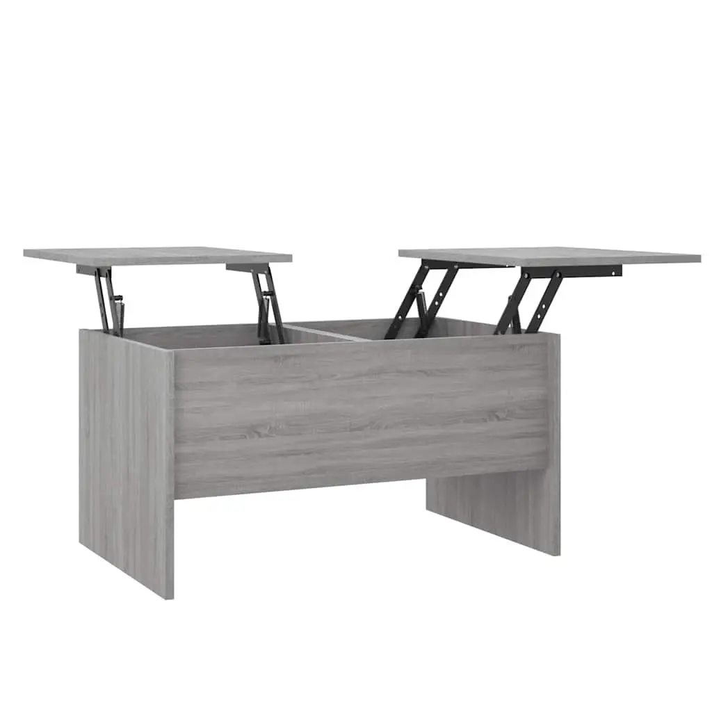 Adjustable Grey Sonoma Coffee Table with Storage Space