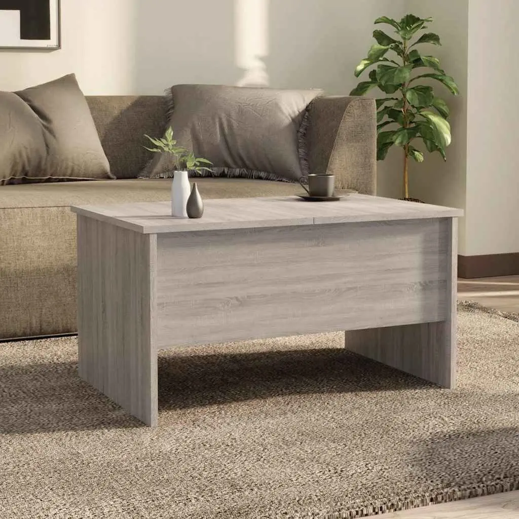 Adjustable Grey Sonoma Coffee Table with Storage Space