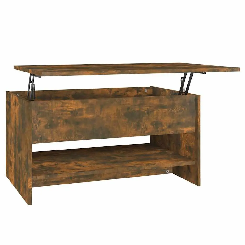 Smoked Oak Coffee Table with Liftable Top