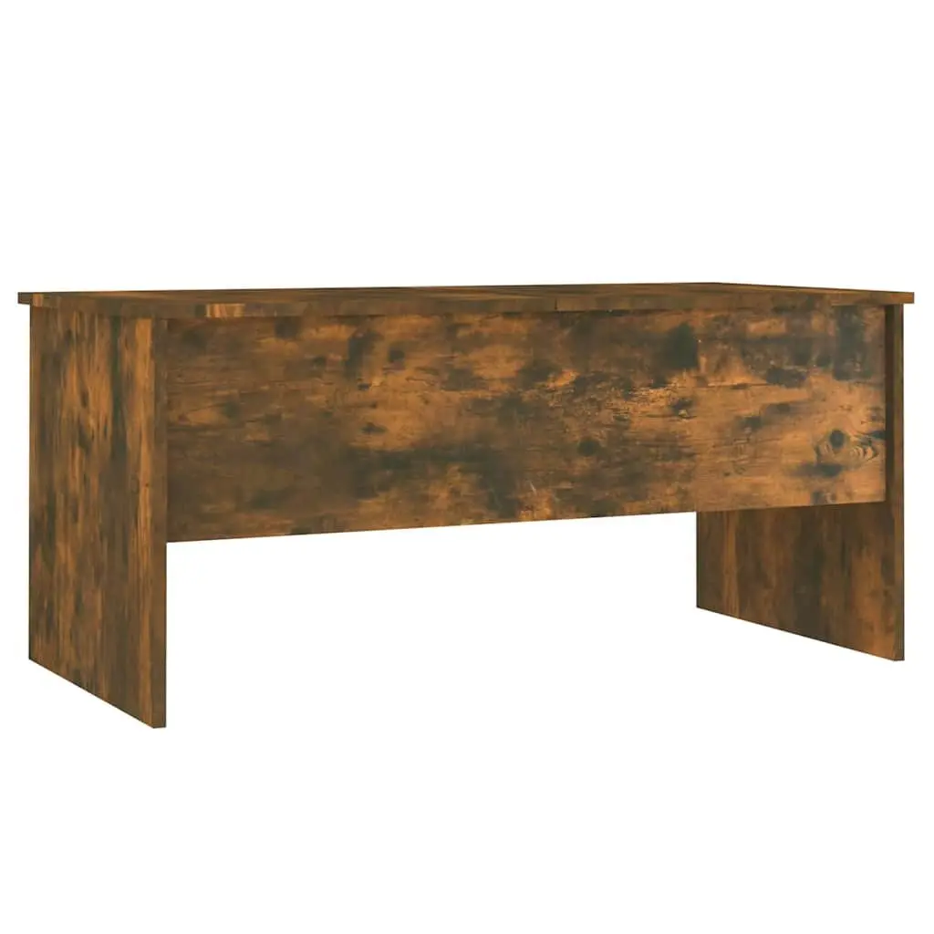 Brown Lift-Top Coffee Table with Hidden Storage
