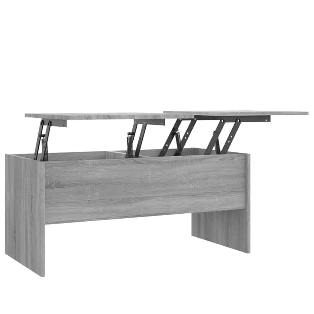 Adjustable Grey Sonoma Coffee Table with Hidden Storage