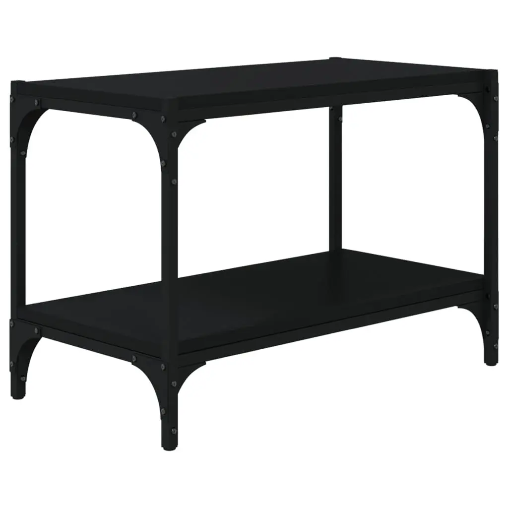 TV Cabinet Engineered Wood Steel 60x33x41 cm Black