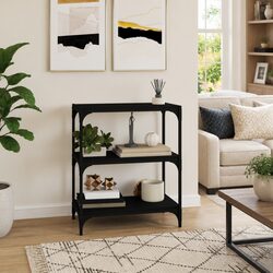 Industrial Style Black Book Cabinet 60x33x70.5cm