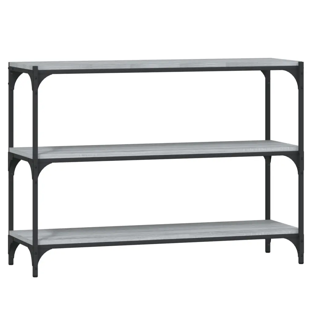 Book Cabinet Engineered Wood Steel 100x33x70.5cm Grey Industrial Style