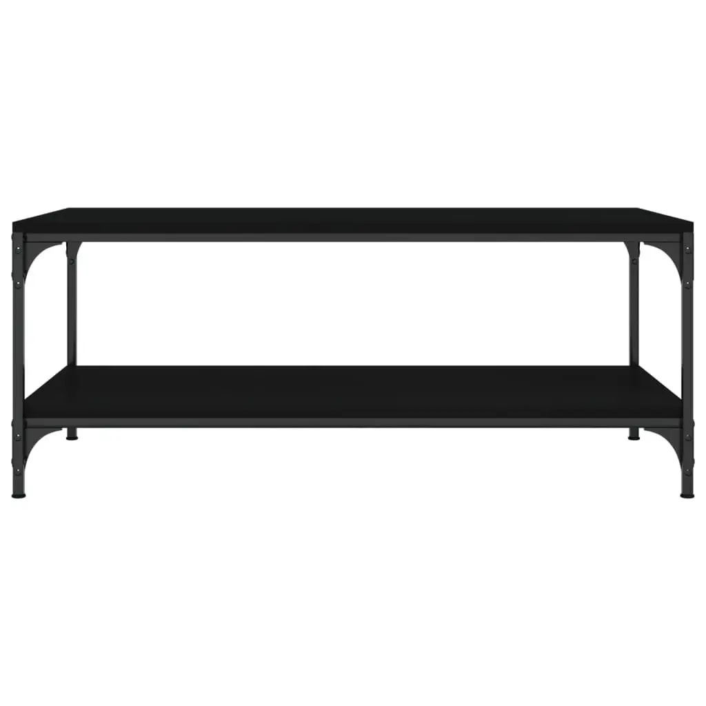 Black Coffee Table with Industrial Charm