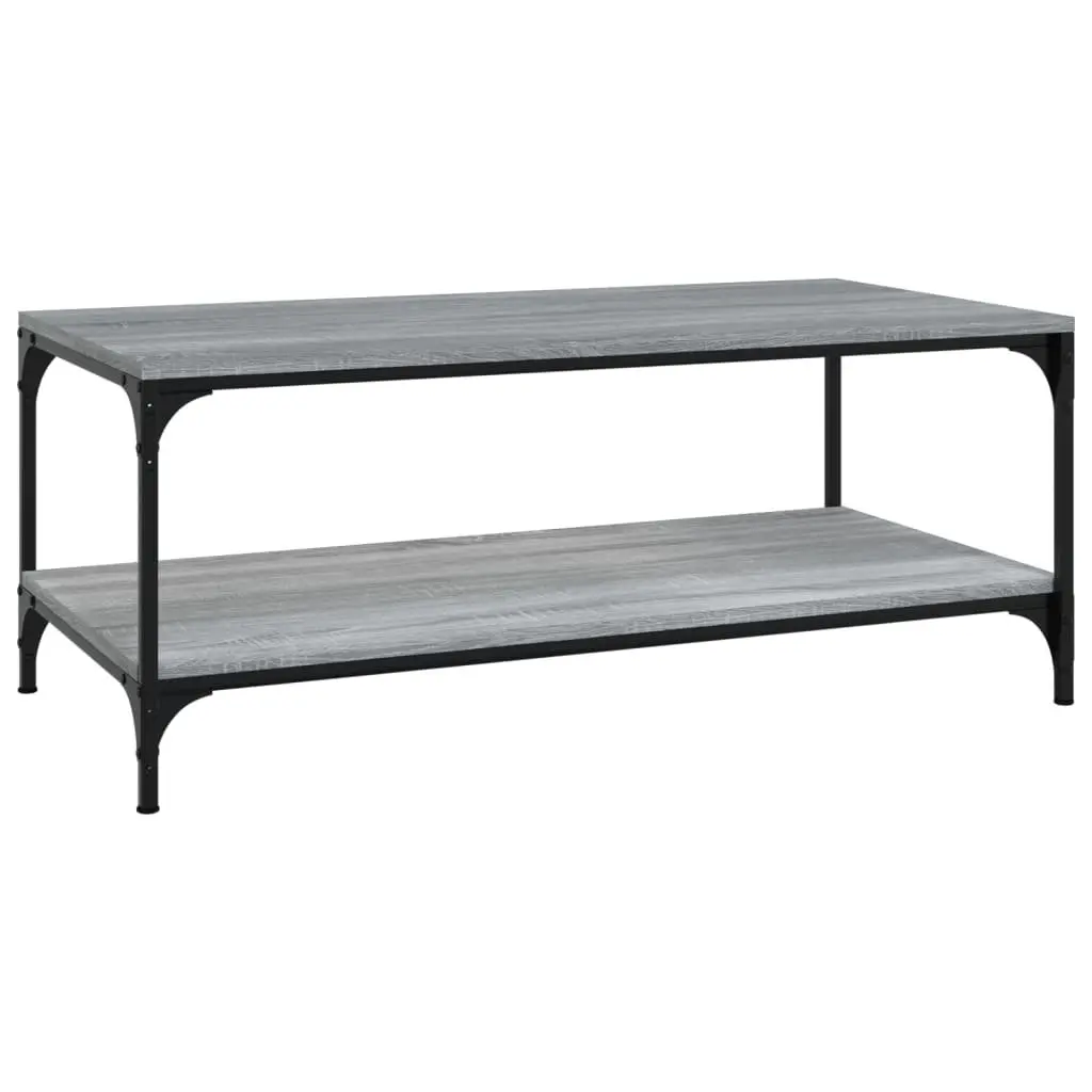Grey Sonoma Coffee Table with Steel Frame 80x50x40 cm
