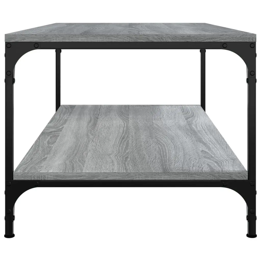 Grey Sonoma Coffee Table with Steel Frame 80x50x40 cm