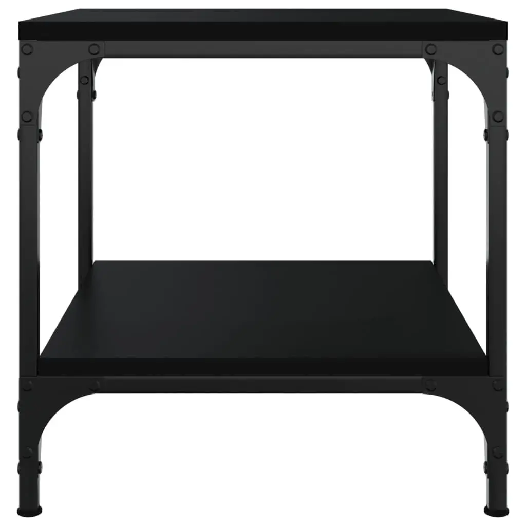 Side Tables 2 pcs Black 40x40x40 cm Engineered Wood Storage Accent Furniture