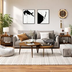 Industrial Side Tables 2 pcs Brown Oak 40x40x40 cm