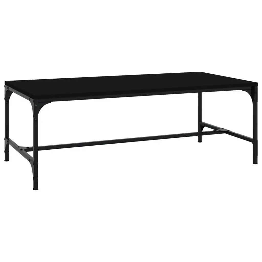 Industrial Black Coffee Table 100x50x35 cm