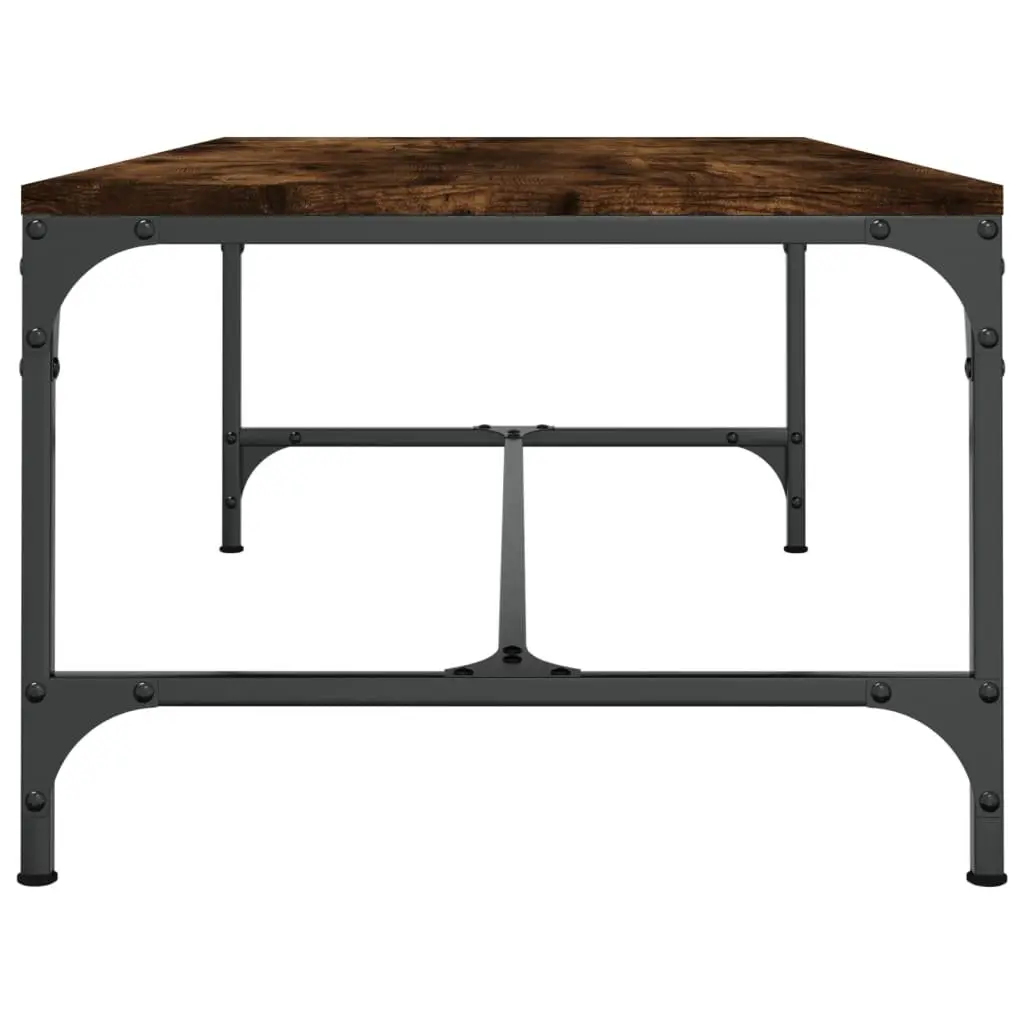 Coffee Table Industrial Design Brown Engineered Wood Steel Frame Living Room
