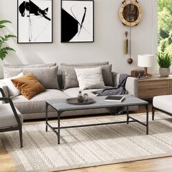 Sturdy Grey Sonoma Industrial Coffee Table 100x50x35cm