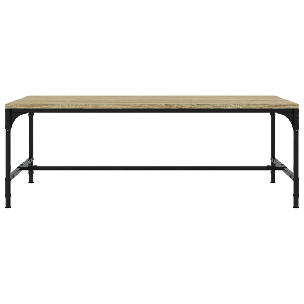 Industrial Coffee Table with Brown Sonoma Oak Look