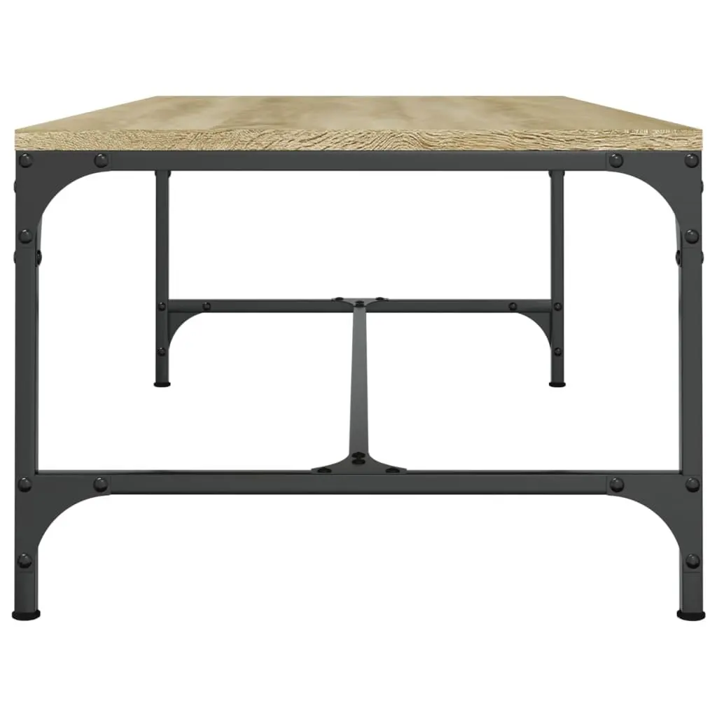 Industrial Coffee Table with Brown Sonoma Oak Look