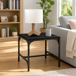 Industrial Style Black Coffee Table 50x50x35 cm