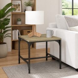 Adjustable Brown Coffee Table with Steel Frame