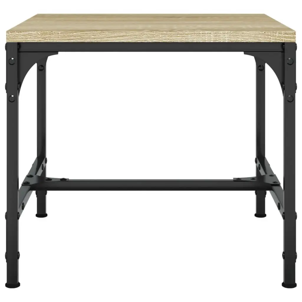 Adjustable Brown Coffee Table with Steel Frame