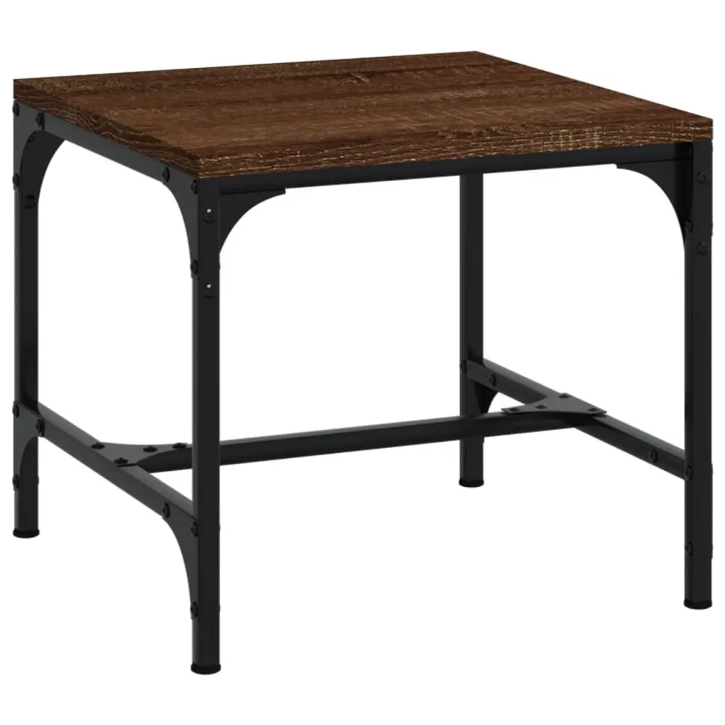 Coffee Table Engineered Wood 50x50x35 cm Brown Oak