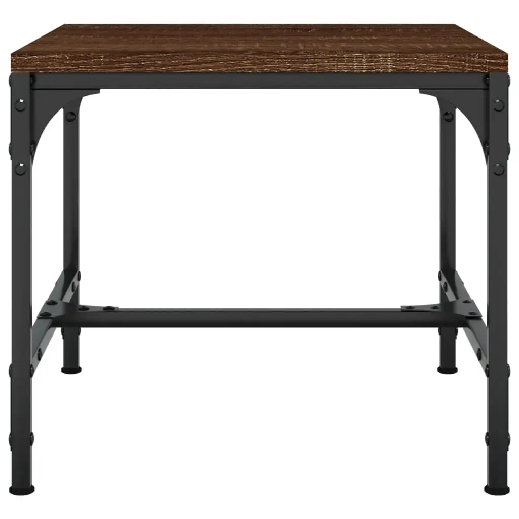 Coffee Table Engineered Wood 50x50x35 cm Brown Oak