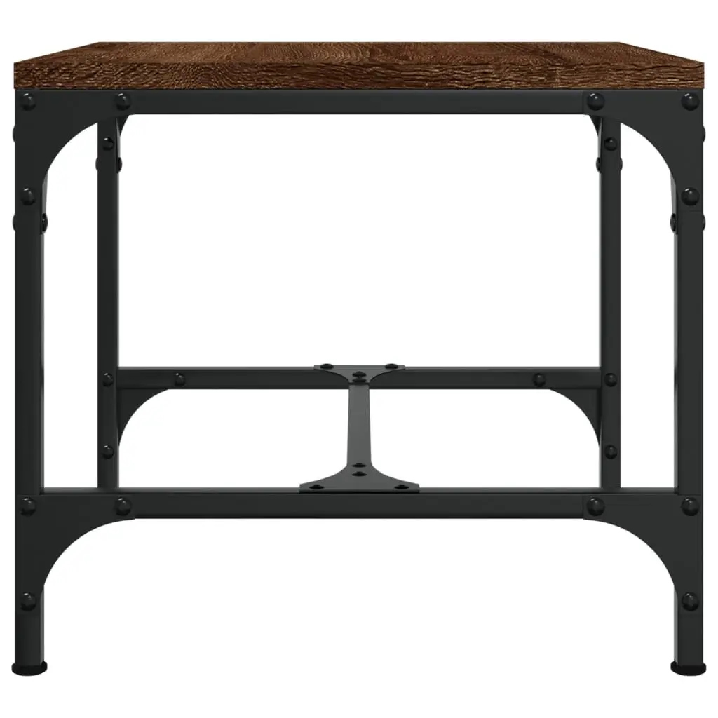 Coffee Table Engineered Wood 50x50x35 cm Brown Oak