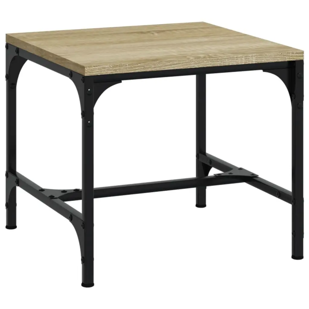 Industrial Style Side Tables, 40x40x35 cm, Brown
