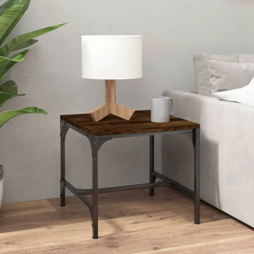 Brown Engineered Wood Accent Side Tables Set of 2