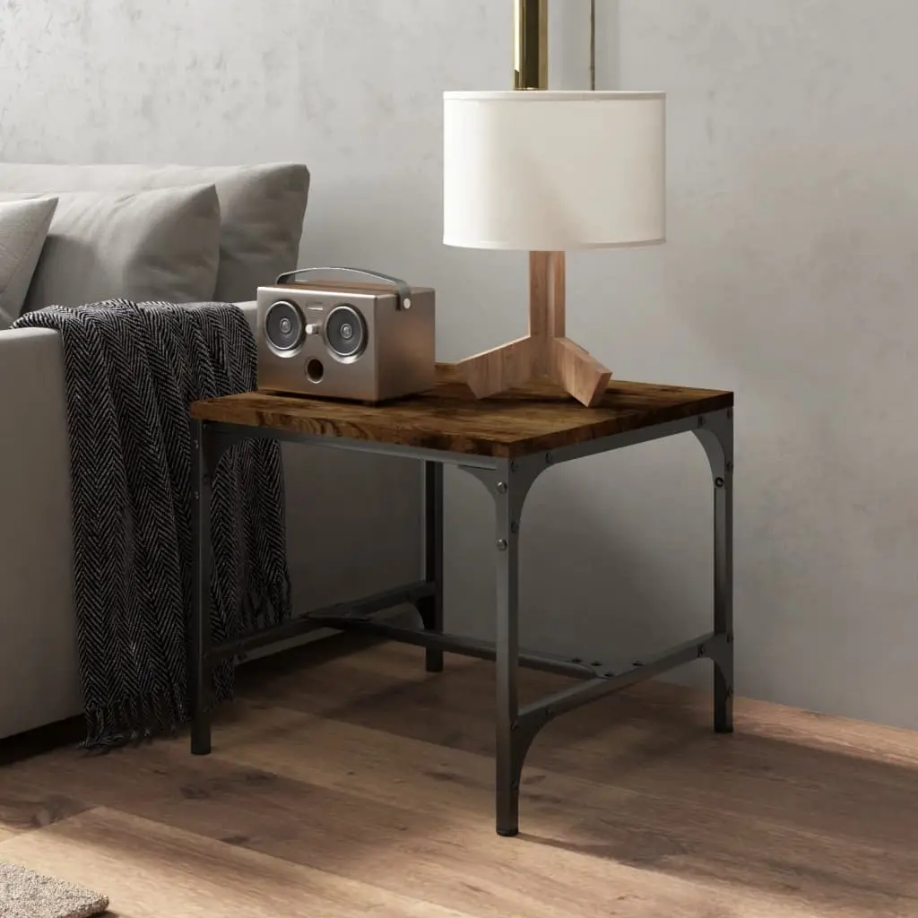 Brown Engineered Wood Accent Side Tables Set of 2
